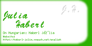 julia haberl business card